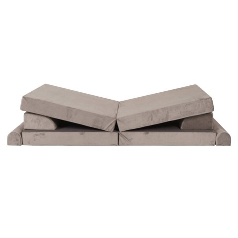 Sofa Dziecięca Premium Szara Rozkładana Przyjemna W Dotyku Siedzisko Pufy Sofa Dziecięca Premium Szara Rozkładana Przyjemna W Dotyku Siedzisko Pufy