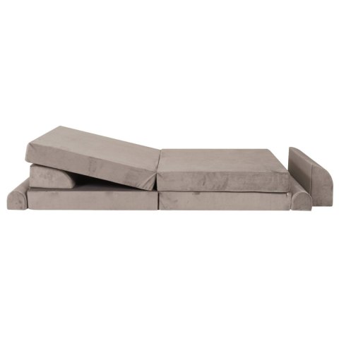 Sofa Dziecięca Premium Szara Rozkładana Przyjemna W Dotyku Siedzisko Pufy Sofa Dziecięca Premium Szara Rozkładana Przyjemna W Dotyku Siedzisko Pufy