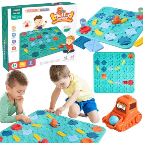 Tor Przeszkód Drogi Koparka Układanka Labirynt Puzzle Klocki Montessori XXL