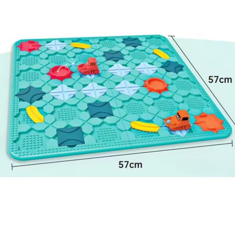 Tor Przeszkód Drogi Koparka Układanka Labirynt Puzzle Klocki Montessori XXL