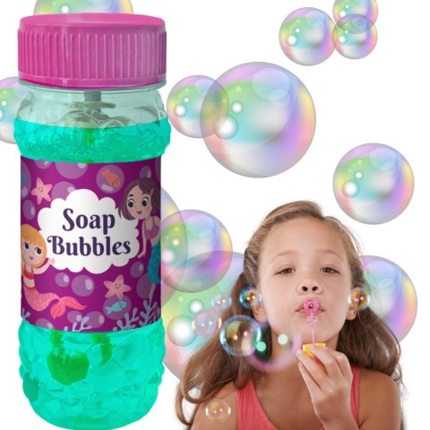 Bańki Mydlane Syrenki Motyw Magiczny Płyn Zestaw Tworzenie Baniek 145 ml Bańki Mydlane Syrenki Motyw Magiczny Płyn Zestaw Tworzenie Baniek 145 ml