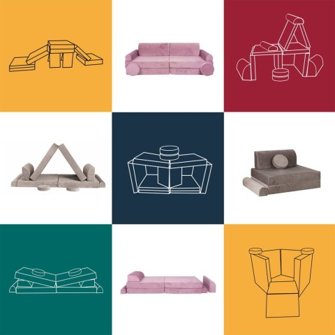 Sofa Dziecięca Premium Różowa Rozkładana Przyjemna W Dotyku Siedzisko Pufy Sofa Dziecięca Premium Różowa Rozkładana Przyjemna W Dotyku Siedzisko Pufy