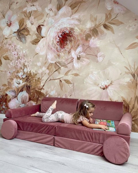 Sofa Dziecięca Premium Różowa Rozkładana Przyjemna W Dotyku Siedzisko Pufy Sofa Dziecięca Premium Różowa Rozkładana Przyjemna W Dotyku Siedzisko Pufy