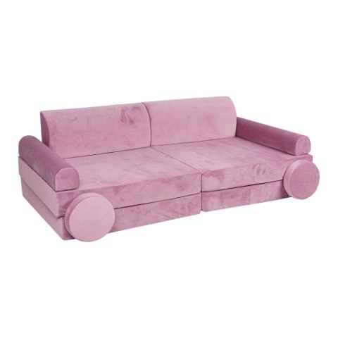 Sofa Dziecięca Premium Różowa Rozkładana Przyjemna W Dotyku Siedzisko Pufy Sofa Dziecięca Premium Różowa Rozkładana Przyjemna W Dotyku Siedzisko Pufy