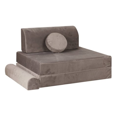 Sofa Dziecięca Premium Szara Rozkładana Przyjemna W Dotyku Siedzisko Pufy Sofa Dziecięca Premium Szara Rozkładana Przyjemna W Dotyku Siedzisko Pufy