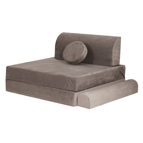Sofa Dziecięca Premium Szara Rozkładana Przyjemna W Dotyku Siedzisko Pufy Sofa Dziecięca Premium Szara Rozkładana Przyjemna W Dotyku Siedzisko Pufy