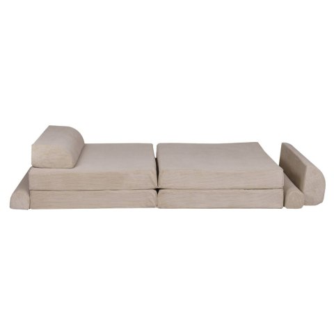 Sofa Premium Sztruksowa Dziecięca Rozkładana Siedzisko Miejsce Zabaw Beżowy Sofa Premium Sztruksowa Dziecięca Rozkładana Siedzisko Miejsce Zabaw Beżowy