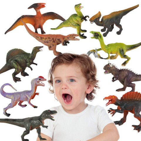 ZESTAW DINOZAURY DINOZAUR FIGURKI T-REX DUŻE 10SZT ZESTAW DINOZAURY DINOZAUR FIGURKI T-REX DUŻE 10SZT