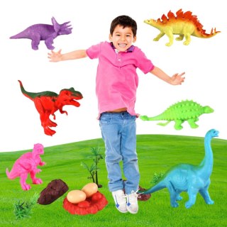 ZESTAW DINOZAURY DINOZAUR FIGURKI T-REX DUŻE 15SZT
