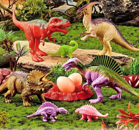 ZESTAW DINOZAURY DINOZAUR FIGURKI T-REX DUŻE 15SZT