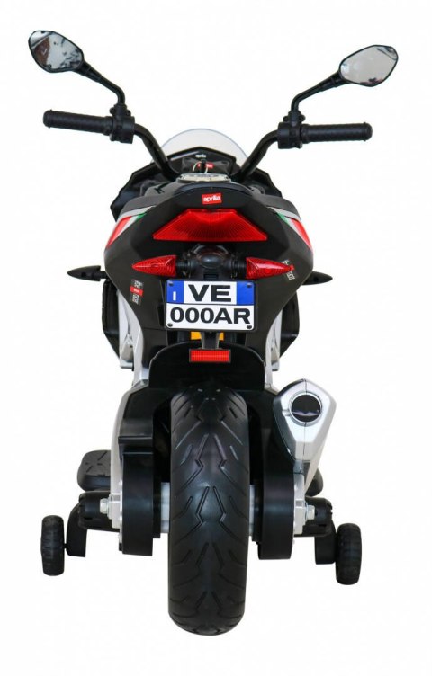 Motor Na Akumulator Aprilia Tuono V4 Czarny MP3 Kółka Wolny Start Motor Na Akumulator Aprilia Tuono V4 Czarny MP3 Kółka Wolny Start