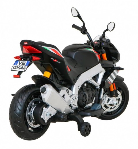 Motor Na Akumulator Aprilia Tuono V4 Czarny MP3 Kółka Wolny Start Motor Na Akumulator Aprilia Tuono V4 Czarny MP3 Kółka Wolny Start