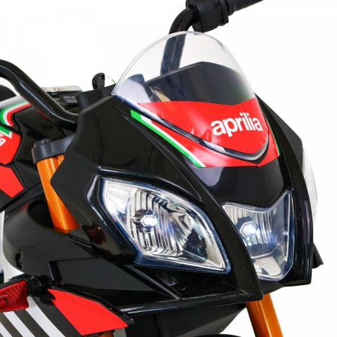 Motor Na Akumulator Aprilia Tuono V4 Czarny MP3 Kółka Wolny Start Motor Na Akumulator Aprilia Tuono V4 Czarny MP3 Kółka Wolny Start