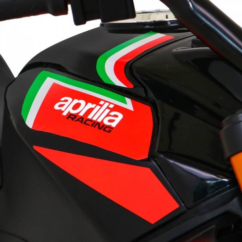 Motor Na Akumulator Aprilia Tuono V4 Czarny MP3 Kółka Wolny Start Motor Na Akumulator Aprilia Tuono V4 Czarny MP3 Kółka Wolny Start