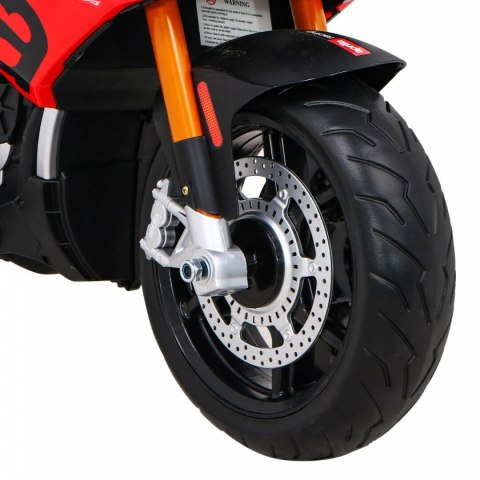 Motor Na Akumulator Aprilia Tuono V4 Czerwony MP3 Kółka Wolny Start Motor Na Akumulator Aprilia Tuono V4 Czerwony MP3 Kółka Wolny Start