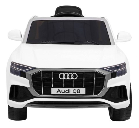 Auto Na Akumulator Audi Q8 Lift Biały Pilot EVA Wolny Start MP3 USB LED Auto Na Akumulator Audi Q8 Lift Biały Pilot EVA Wolny Start MP3 USB LED