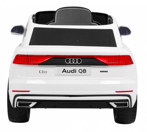 Auto Na Akumulator Audi Q8 Lift Biały Pilot EVA Wolny Start MP3 USB LED Auto Na Akumulator Audi Q8 Lift Biały Pilot EVA Wolny Start MP3 USB LED