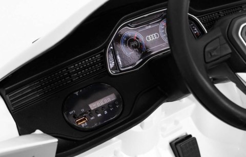 Auto Na Akumulator Audi Q8 Lift Biały Pilot EVA Wolny Start MP3 USB LED Auto Na Akumulator Audi Q8 Lift Biały Pilot EVA Wolny Start MP3 USB LED
