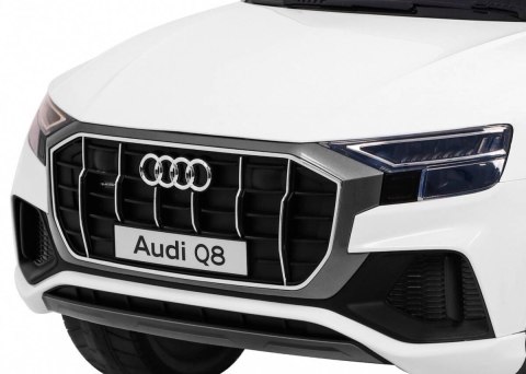 Auto Na Akumulator Audi Q8 Lift Biały Pilot EVA Wolny Start MP3 USB LED Auto Na Akumulator Audi Q8 Lift Biały Pilot EVA Wolny Start MP3 USB LED