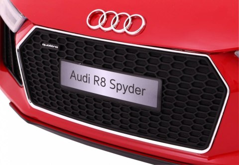 Auto Na Akumulator Audi R8 Spyder Wolny Start Czerwony Pilot Radio MP3 LED Auto Na Akumulator Audi R8 Spyder Wolny Start Czerwony Pilot Radio MP3 LED