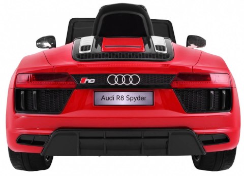 Auto Na Akumulator Audi R8 Spyder Wolny Start Czerwony Pilot Radio MP3 LED Auto Na Akumulator Audi R8 Spyder Wolny Start Czerwony Pilot Radio MP3 LED