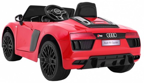 Auto Na Akumulator Audi R8 Spyder Wolny Start Czerwony Pilot Radio MP3 LED Auto Na Akumulator Audi R8 Spyder Wolny Start Czerwony Pilot Radio MP3 LED