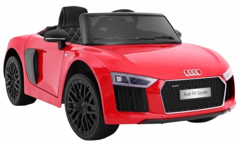 Auto Na Akumulator Audi R8 Spyder Wolny Start Czerwony Pilot Radio MP3 LED Auto Na Akumulator Audi R8 Spyder Wolny Start Czerwony Pilot Radio MP3 LED