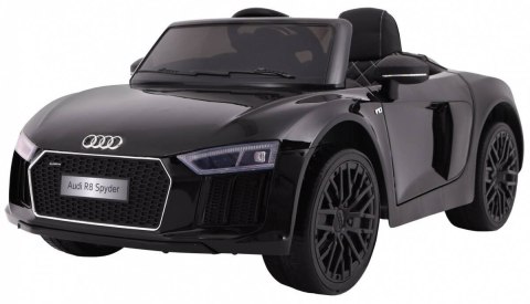 Auto Na Akumulator Audi R8 Spyder Czarny Pilot EVA Radio MP3 LED Auto Na Akumulator Audi R8 Spyder Czarny Pilot EVA Radio MP3 LED