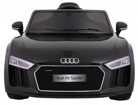 Auto Na Akumulator Audi R8 Spyder Czarny Pilot EVA Radio MP3 LED Auto Na Akumulator Audi R8 Spyder Czarny Pilot EVA Radio MP3 LED