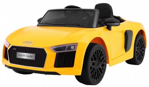 Auto Na Akumulator Audi R8 Spyder Żółty Pilot EVA Wolny Start Radio MP3 LED Auto Na Akumulator Audi R8 Spyder Żółty Pilot EVA Wolny Start Radio MP3 LED