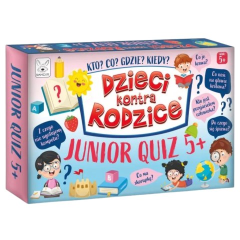Gra Edukacyjna "Dzieci Kontra Rodzice. Junior Quiz 5+" Zagadki Obrazki Gra Edukacyjna "Dzieci Kontra Rodzice. Junior Quiz 5+" Zagadki Obrazki