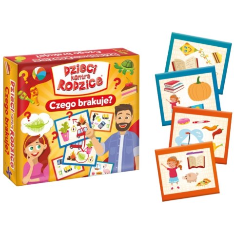 Gra Edukacyjna "Dzieci kontra Rodzice. Czego brakuje?" Kolorowe Karty Gra Edukacyjna "Dzieci kontra Rodzice. Czego brakuje?" Kolorowe Karty
