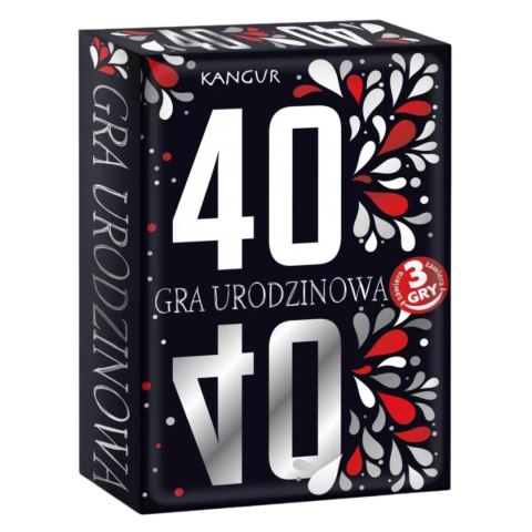 Gra Imprezowa "40 - Gra Urodzinowa" 3w1 Prezent Na 40 Urodziny Zestaw Gra Imprezowa "40 - Gra Urodzinowa" 3w1 Prezent Na 40 Urodziny Zestaw