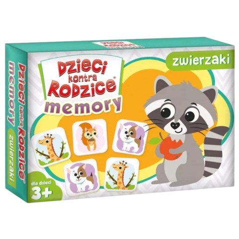 Gra Pamięciowa "Dzieci kontra Rodzice. Memory Zwierzaki" Kolorowe Obrazki