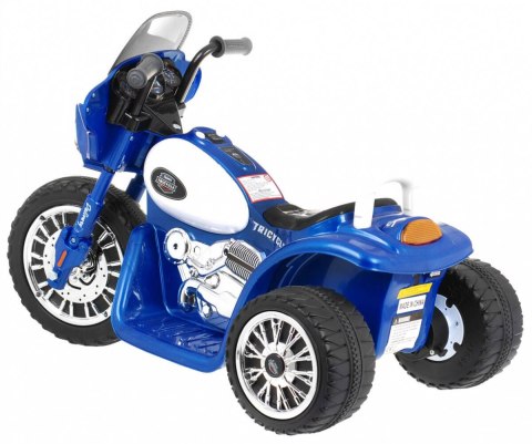 Motor Na Akumulator Chopper Niebieski + 3 koła + Dźwięki + Światła LED Motor Na Akumulator Chopper Niebieski + 3 koła + Dźwięki + Światła LED