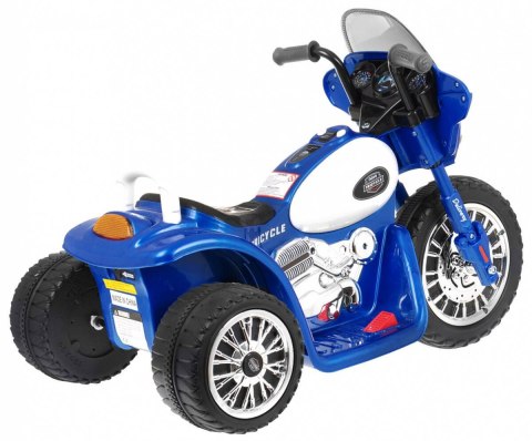 Motor Na Akumulator Chopper Niebieski + 3 koła + Dźwięki + Światła LED Motor Na Akumulator Chopper Niebieski + 3 koła + Dźwięki + Światła LED