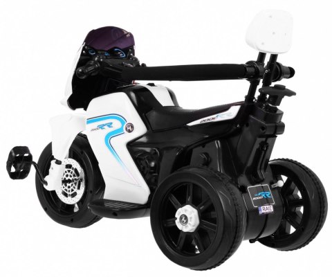 Motor Na Akumulator Pchaczyk Rowerek 3w1 Biały Piankowa poręcz Audio LED Motor Na Akumulator Pchaczyk Rowerek 3w1 Biały Piankowa poręcz Audio LED