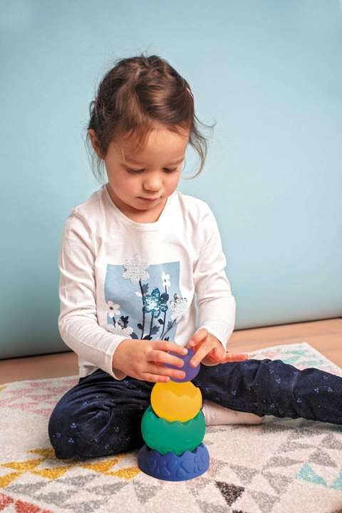 Zestaw Piramida Sensoryczna Pastelowa Różne Wielkości Zabawka Edukacyjna Zestaw Piramida Sensoryczna Pastelowa Różne Wielkości Zabawka Edukacyjna