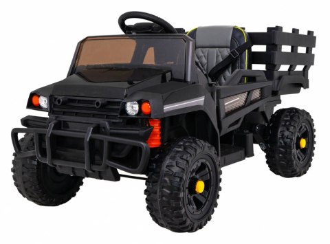 Jeep Na Akumulator Farmer Pick-up Czarny Pilot Bagażnik Łopatka MP3 LED Jeep Na Akumulator Farmer Pick-up Czarny Pilot Bagażnik Łopatka MP3 LED