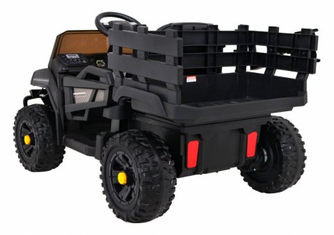 Jeep Na Akumulator Farmer Pick-up Czarny Pilot Bagażnik Łopatka MP3 LED Jeep Na Akumulator Farmer Pick-up Czarny Pilot Bagażnik Łopatka MP3 LED
