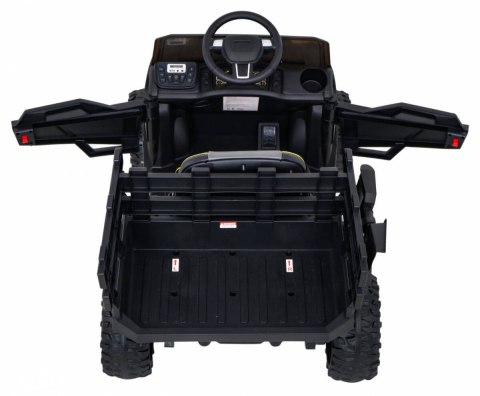 Jeep Na Akumulator Farmer Pick-up Czarny Pilot Bagażnik Łopatka MP3 LED Jeep Na Akumulator Farmer Pick-up Czarny Pilot Bagażnik Łopatka MP3 LED