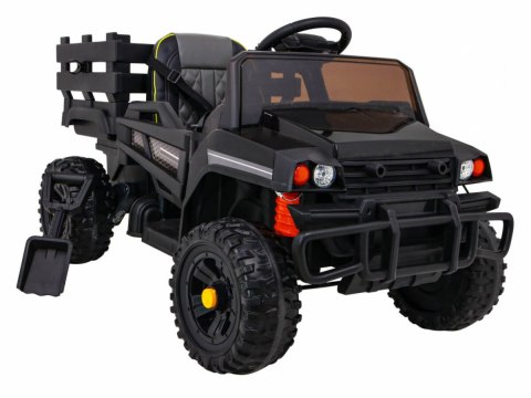 Jeep Na Akumulator Farmer Pick-up Czarny Pilot Bagażnik Łopatka MP3 LED Jeep Na Akumulator Farmer Pick-up Czarny Pilot Bagażnik Łopatka MP3 LED