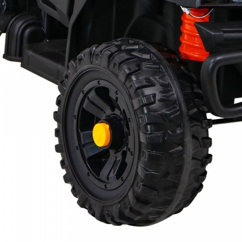 Jeep Na Akumulator Farmer Pick-up Czarny Pilot Bagażnik Łopatka MP3 LED Jeep Na Akumulator Farmer Pick-up Czarny Pilot Bagażnik Łopatka MP3 LED