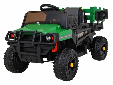 Jeep Na Akumulator Farmer Pick-up Zielony Pilot Bagażnik Łopatka MP3 LED Jeep Na Akumulator Farmer Pick-up Zielony Pilot Bagażnik Łopatka MP3 LED