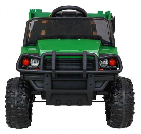 Jeep Na Akumulator Farmer Pick-up Zielony Pilot Bagażnik Łopatka MP3 LED Jeep Na Akumulator Farmer Pick-up Zielony Pilot Bagażnik Łopatka MP3 LED