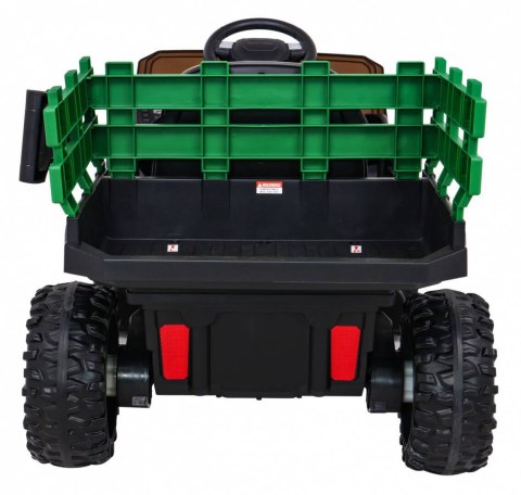Jeep Na Akumulator Farmer Pick-up Zielony Pilot Bagażnik Łopatka MP3 LED Jeep Na Akumulator Farmer Pick-up Zielony Pilot Bagażnik Łopatka MP3 LED