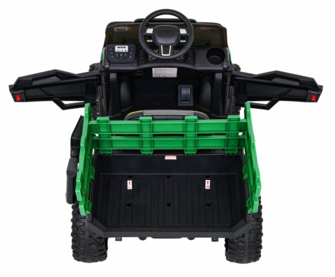 Jeep Na Akumulator Farmer Pick-up Zielony Pilot Bagażnik Łopatka MP3 LED Jeep Na Akumulator Farmer Pick-up Zielony Pilot Bagażnik Łopatka MP3 LED