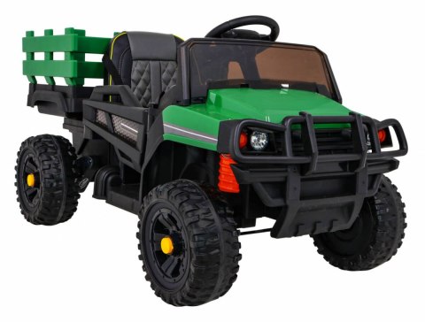 Jeep Na Akumulator Farmer Pick-up Zielony Pilot Bagażnik Łopatka MP3 LED Jeep Na Akumulator Farmer Pick-up Zielony Pilot Bagażnik Łopatka MP3 LED