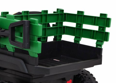 Jeep Na Akumulator Farmer Pick-up Zielony Pilot Bagażnik Łopatka MP3 LED Jeep Na Akumulator Farmer Pick-up Zielony Pilot Bagażnik Łopatka MP3 LED
