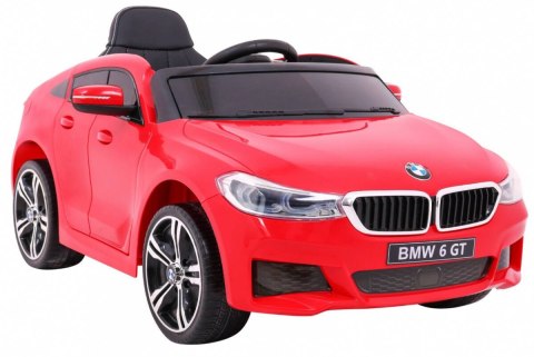 Auto Na Akumulator BMW 6 GT Czerwony Pilot Wolny Start EVA Pasy LED MP3